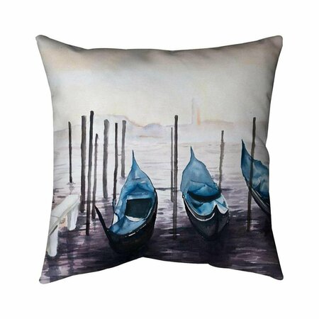 BEGIN HOME DECOR 26 x 26 in. The Gondola In Italy-Double Sided Print Indoor Pillow 5541-2626-LA131